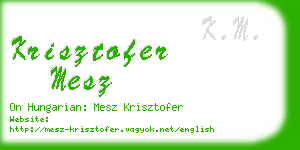 krisztofer mesz business card